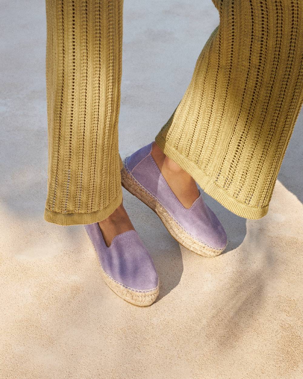 Manebí Suede Double Sole Espadrilles - Hamptons Wisteria Lilac Fino al 55% di sconto
