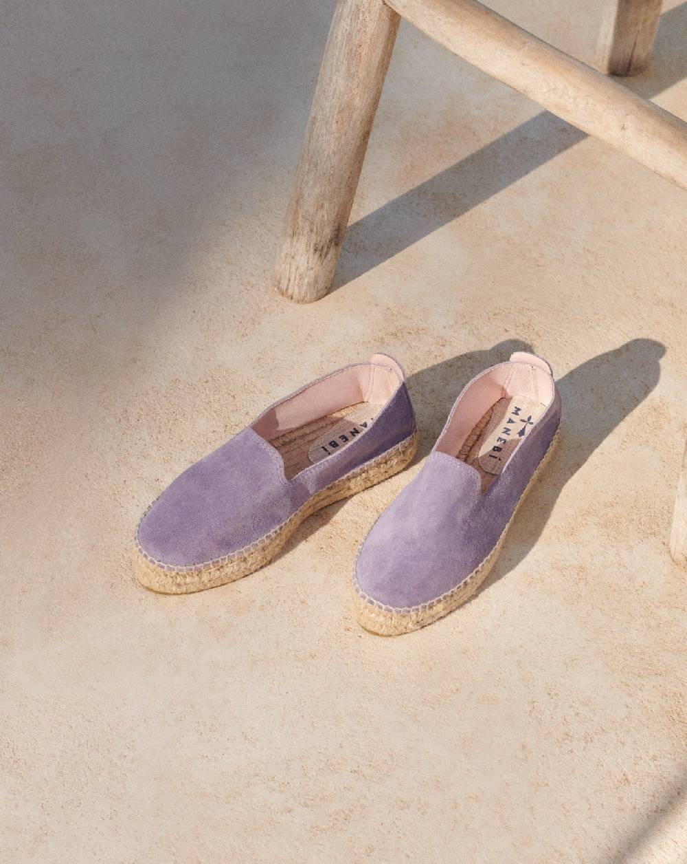 Manebí Suede Double Sole Espadrilles - Hamptons Wisteria Lilac Fino al 55% di sconto