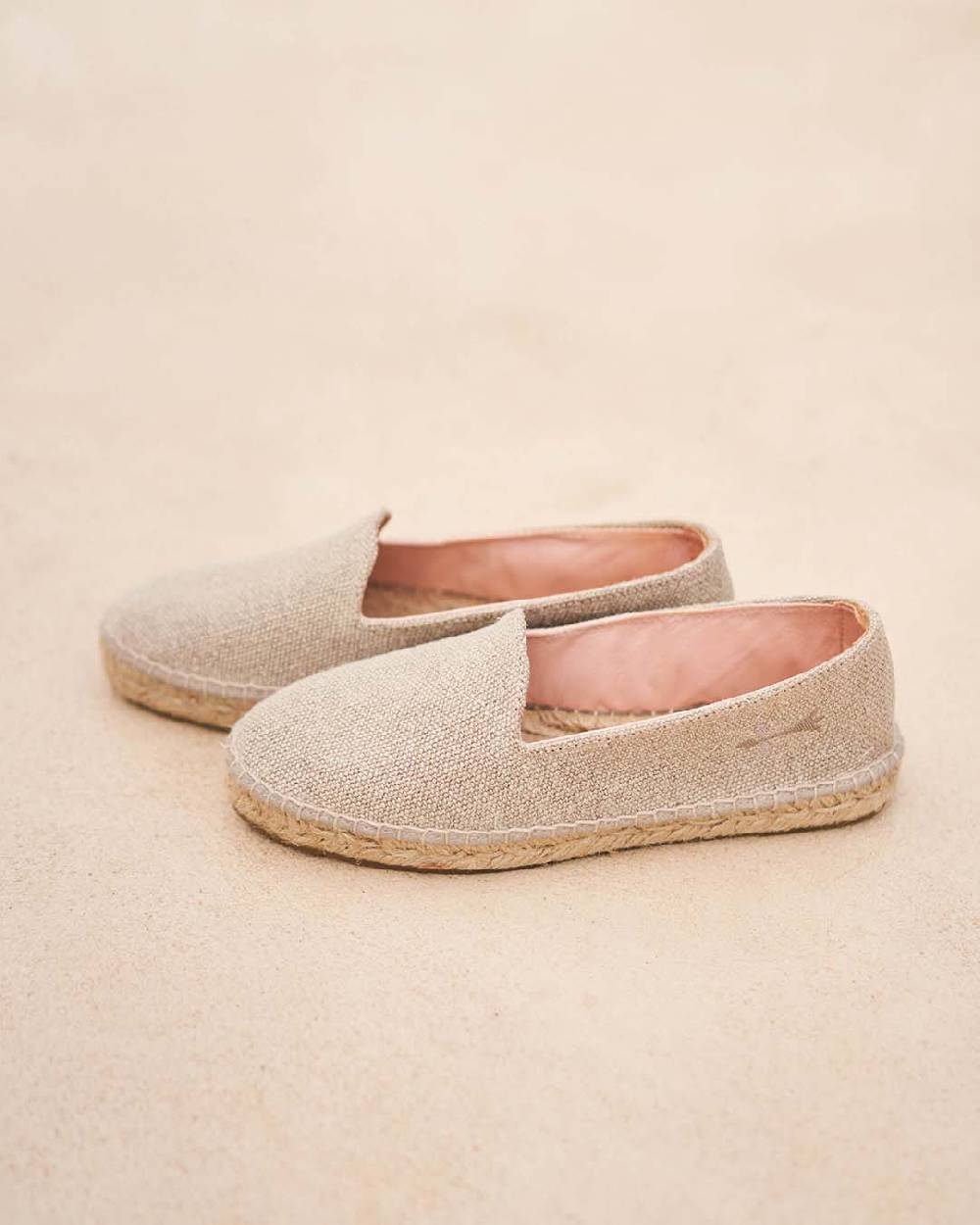 Manebí Organic Linen Flat Espadrilles - La Havana Natural Officina