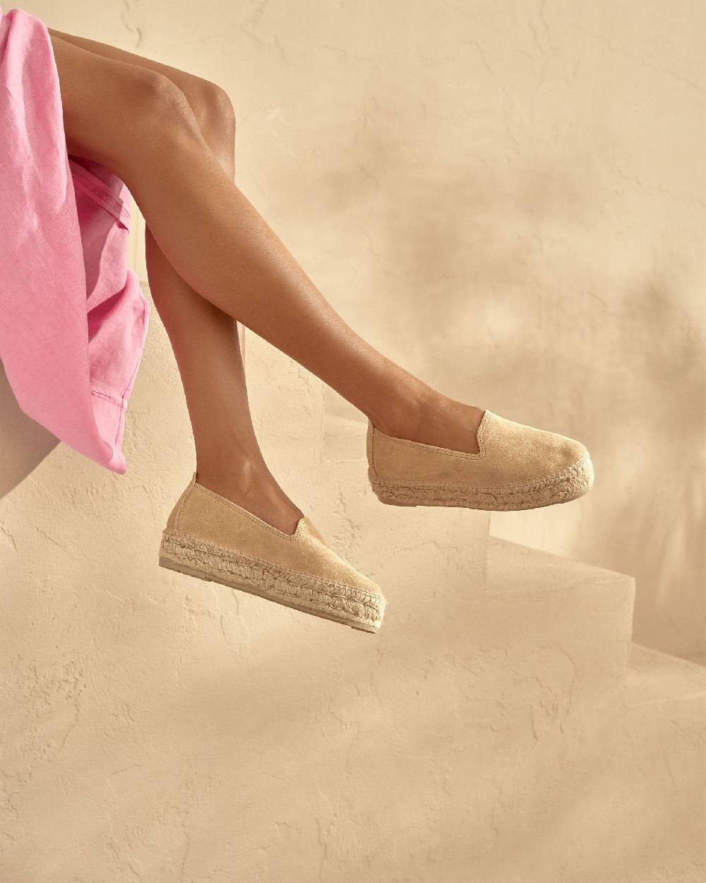 Manebí Espadrillas con Doppia Suola - Hamptons - Champagne Beige Limitato a 3 giorni