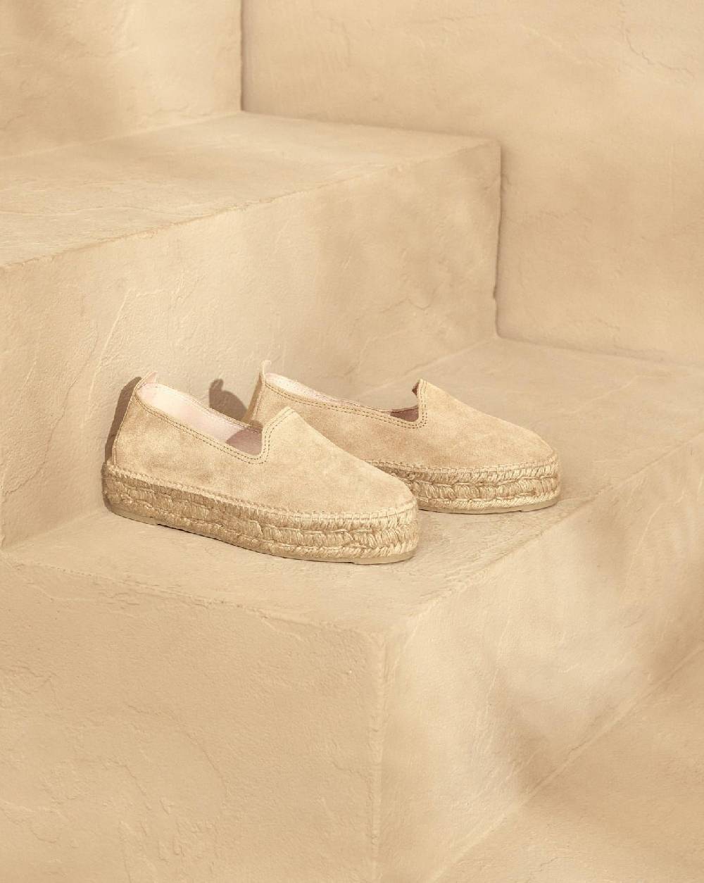 Manebí Espadrillas con Doppia Suola - Hamptons - Champagne Beige Limitato a 3 giorni