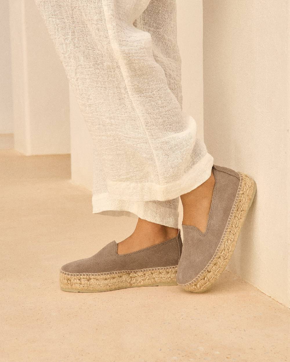 Manebí Espadrillas con doppia suola - Hamptons - Coco Brown Black Friday Prezzi