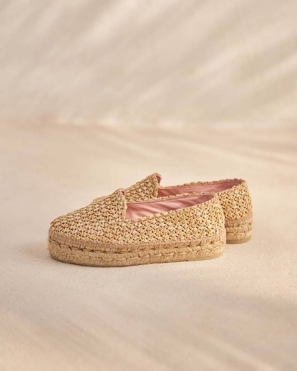 Manebí Raffia Double Sole Espadrilles - Yucatán Raffia Net Italia