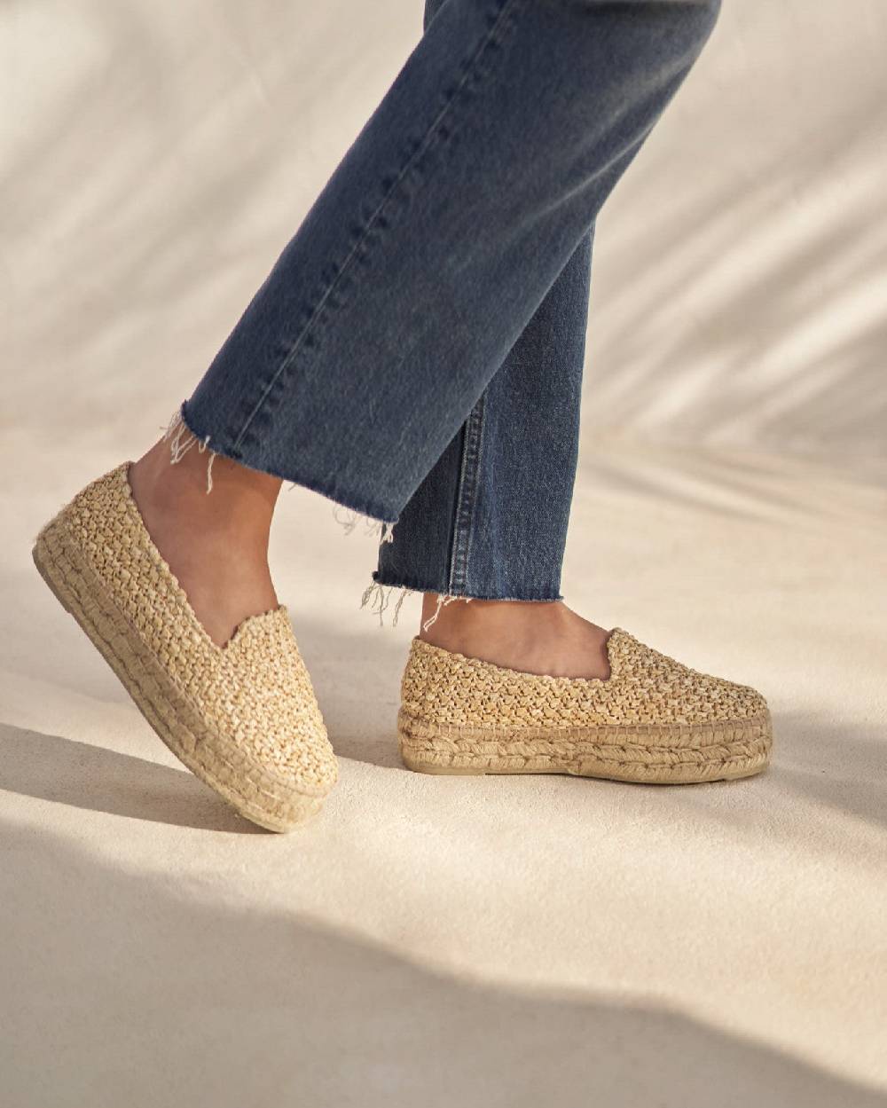 Manebí Raffia Double Sole Espadrilles - Yucatán Raffia Net Italia