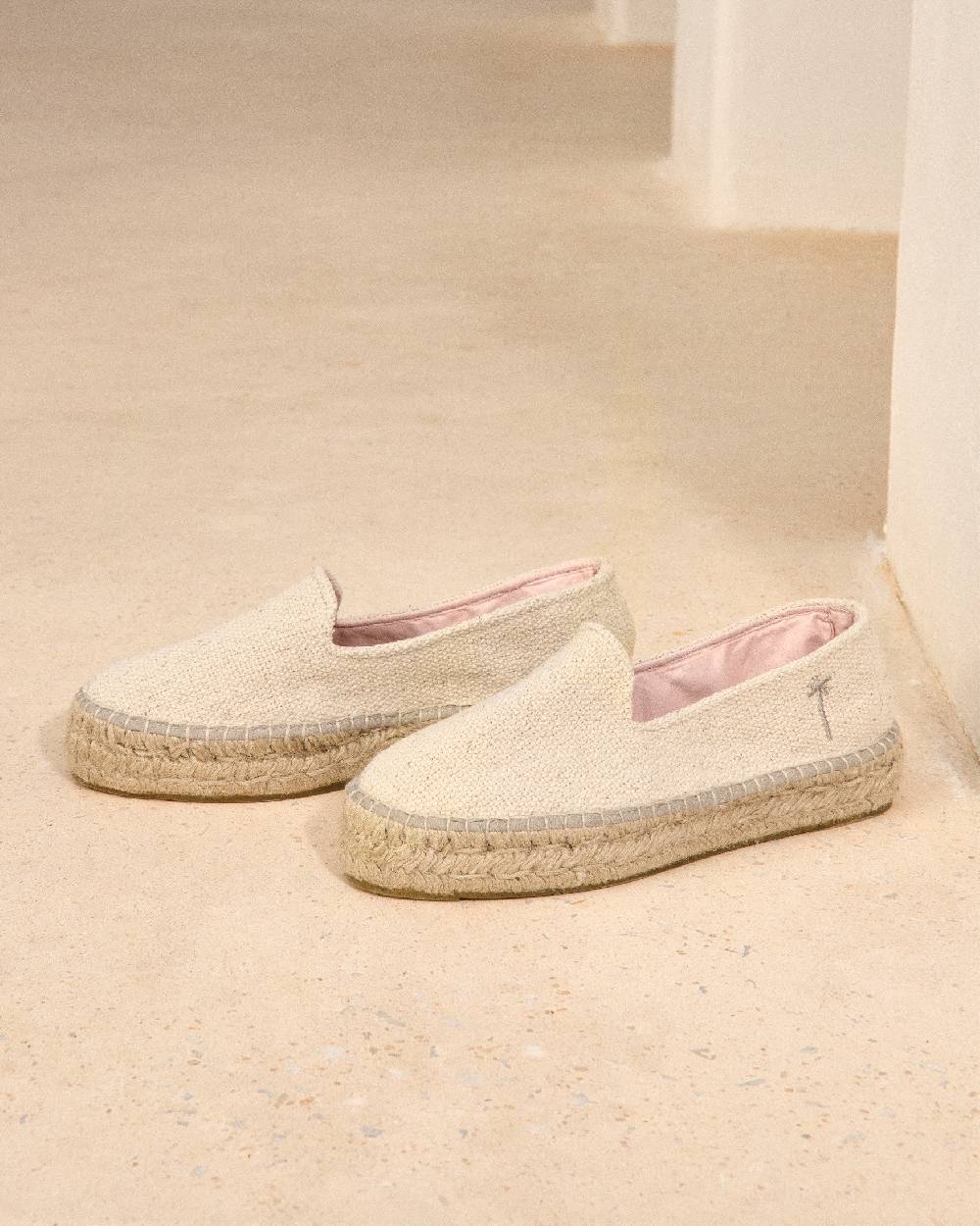 Manebí Coarse Woven Canvas|Double Sole Espadrilles - Yucatán Natural In Linea