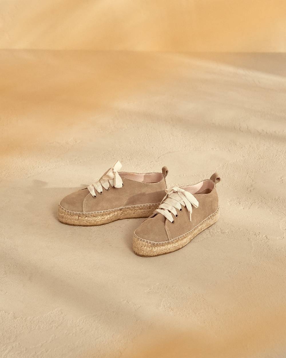 Manebí Espadrillas stringate - Hamptons - Vintage Taupe Promozione