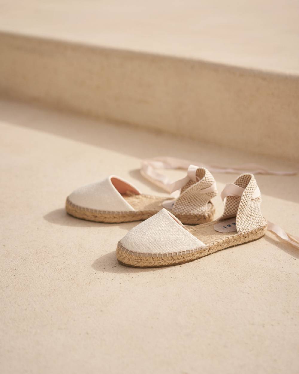 Manebí Organic Hemp Flat Valenciana Espadrilles - La Havana White Acquista Ora