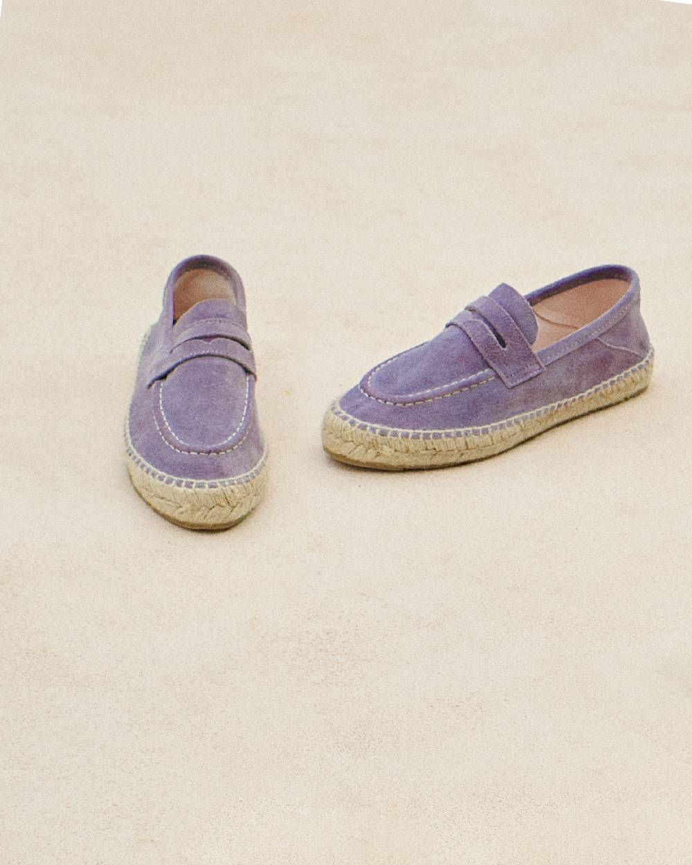 Manebí Suede Loafers Espadrilles - Hamptons Wisteria Lilac Shopping Online