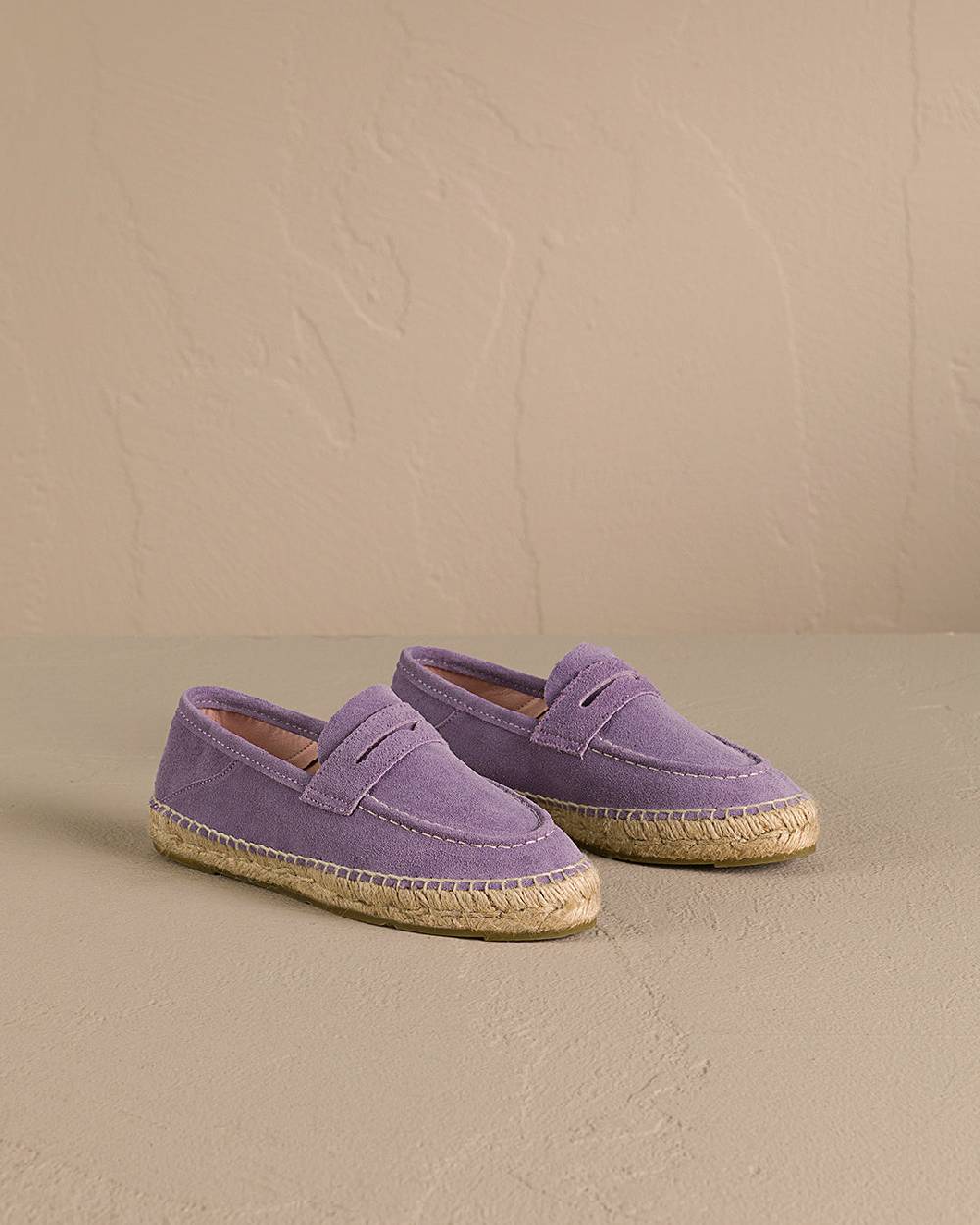 Manebí Suede Loafers Espadrilles - Hamptons Wisteria Lilac Shopping Online