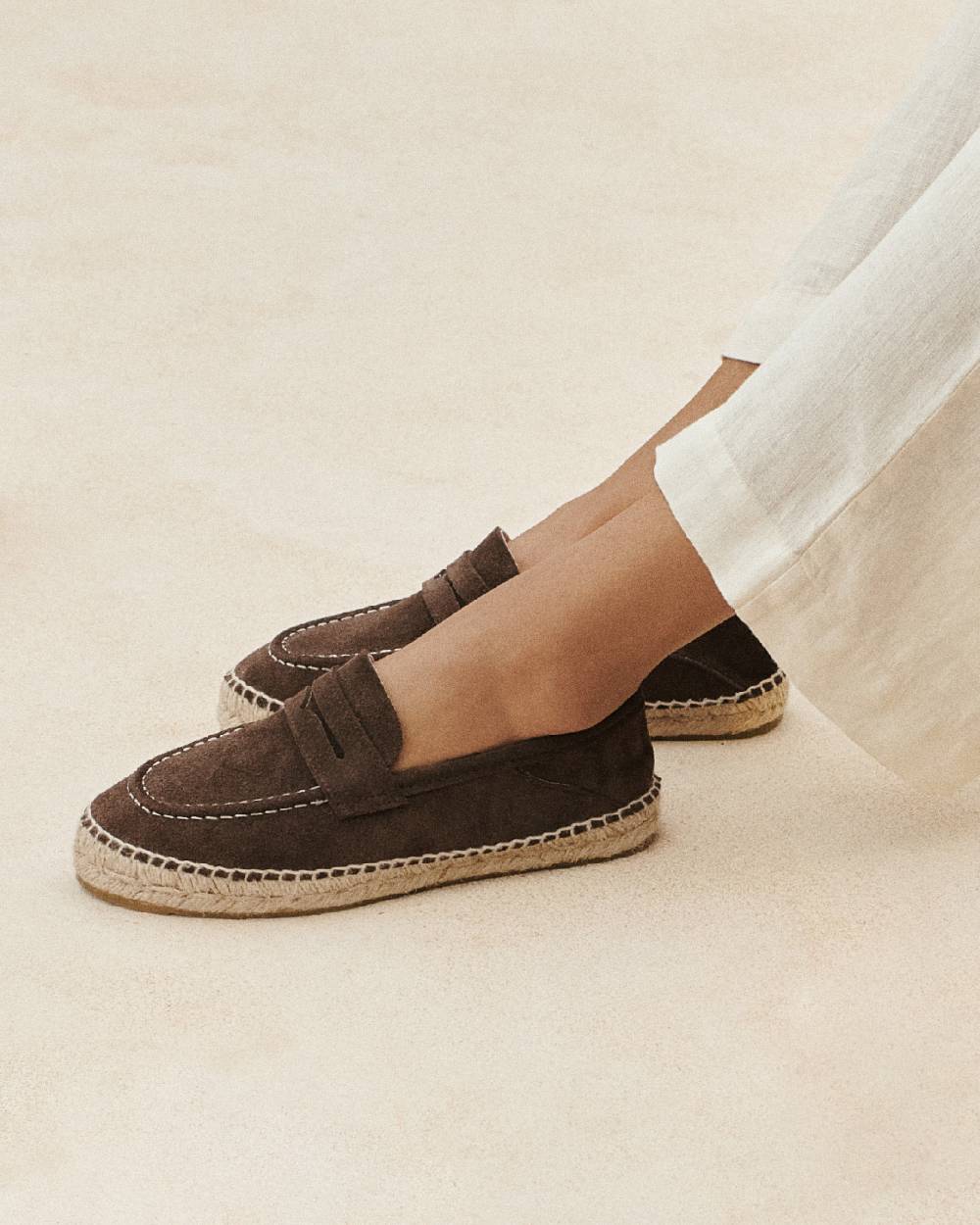Manebí Suede Loafers Espadrilles - Hamptons Cocoa Affare Del Giorno