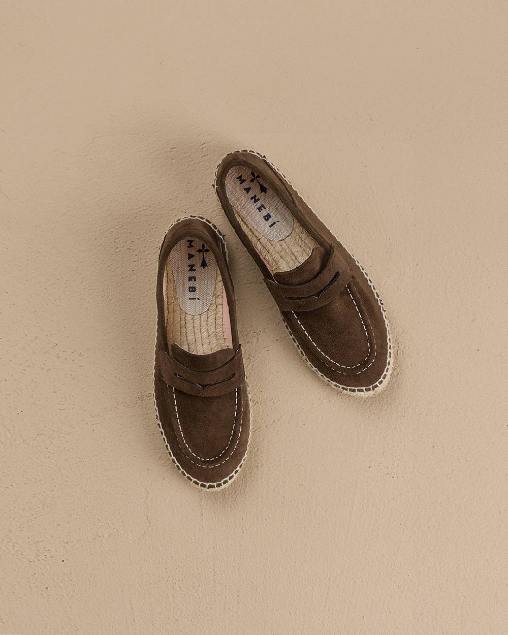 Manebí Suede Loafers Espadrilles - Hamptons Cocoa Affare Del Giorno