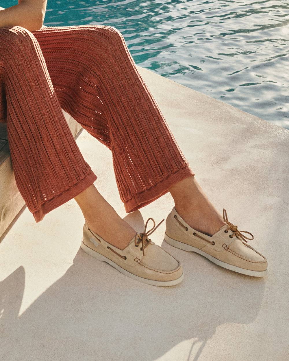 Manebí Suede Boat-Shoes - Hamptons Champagne Beige Convenienza