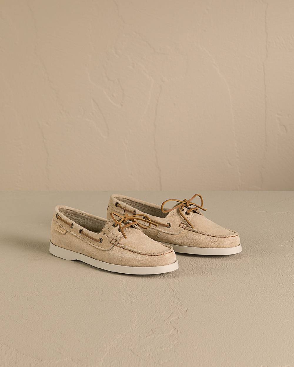 Manebí Suede Boat-Shoes - Hamptons Champagne Beige Convenienza