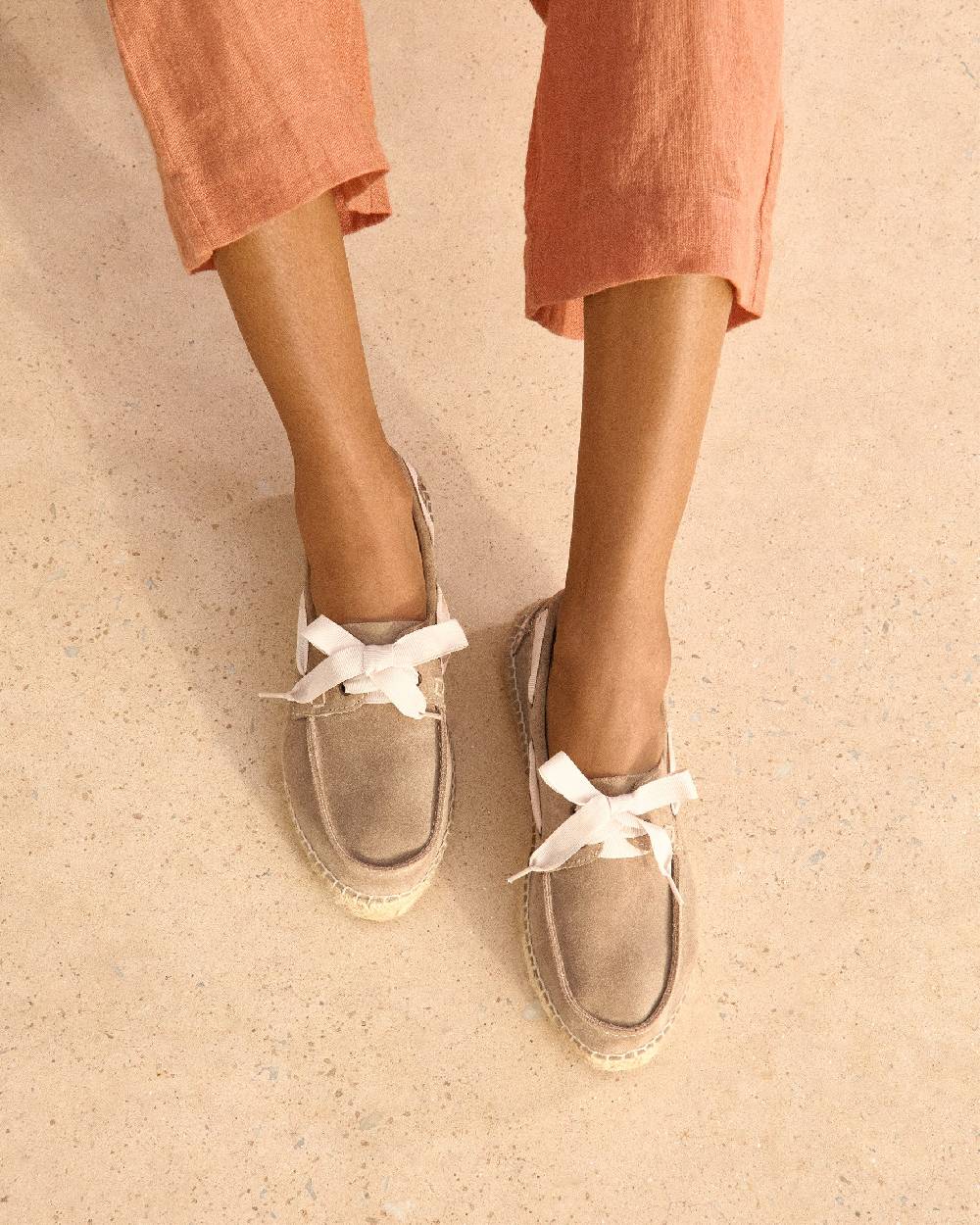 Manebí Scarpe da barca - Hamptons - Vintage Taupe Presa