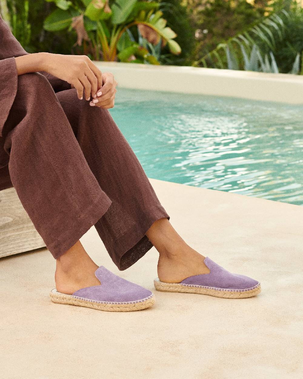 Manebí Suede Mules - Wisteria Lilac Economico