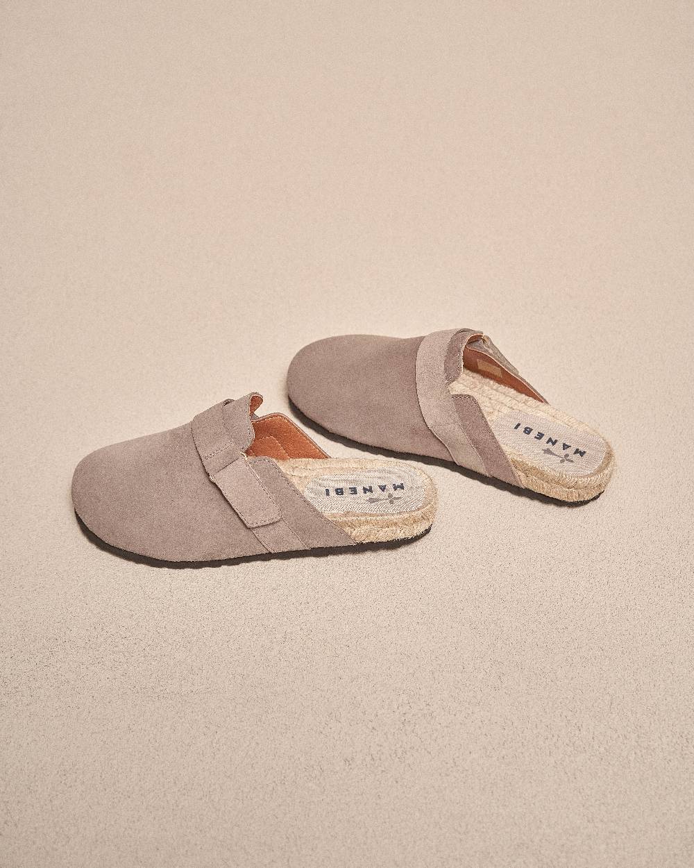 Manebí Suede Clog Mules - Hamptons Coco Brown Nuova