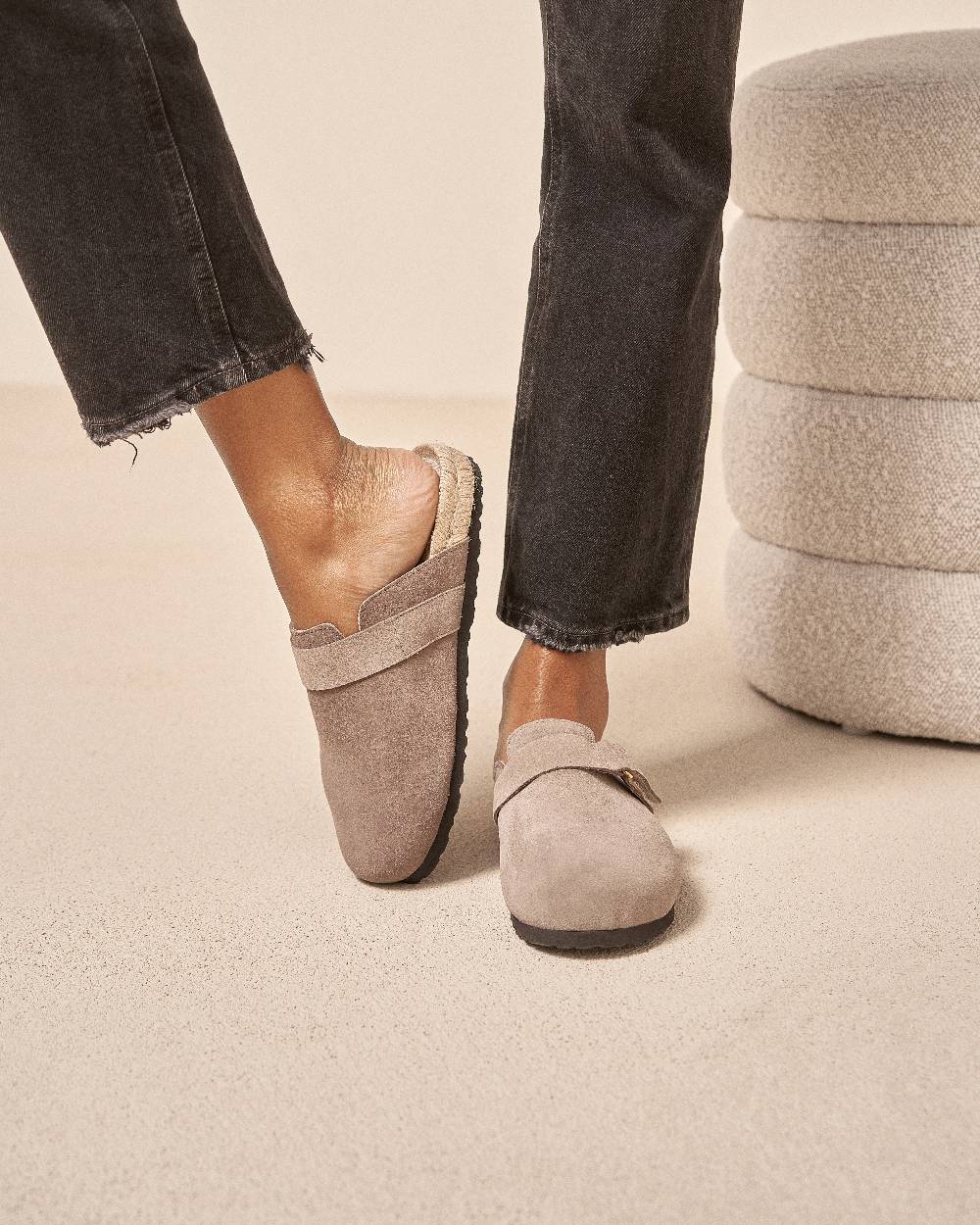 Manebí Suede Clog Mules - Hamptons Coco Brown Nuova