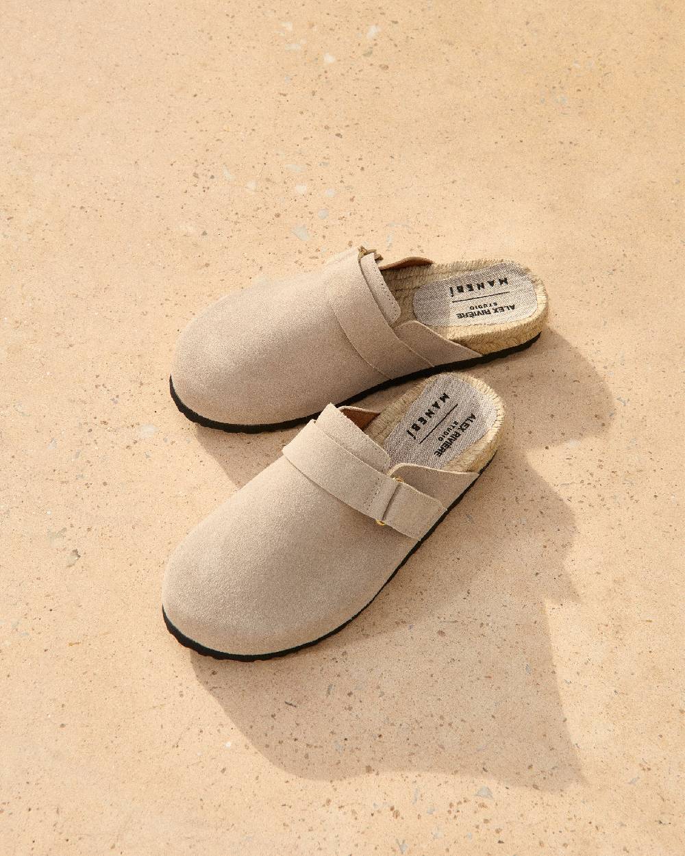 Manebí Suede Clog - Mules Champagne Beige Spedizione gratuita