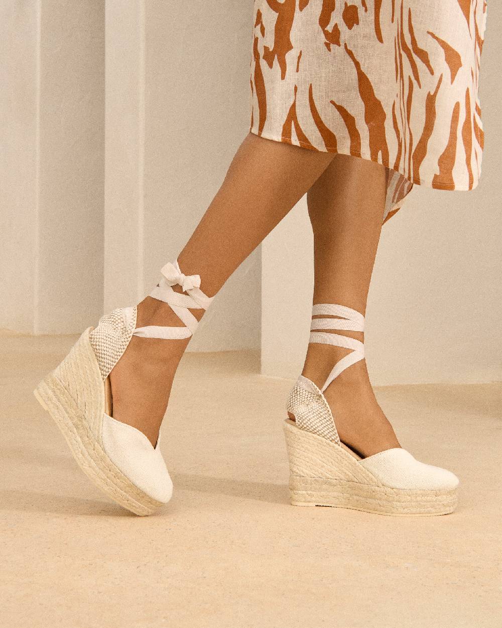 Manebí Organic Hemp Heart-Shaped|Wedge Espadrilles - La Havana White Offerta Anniversario
