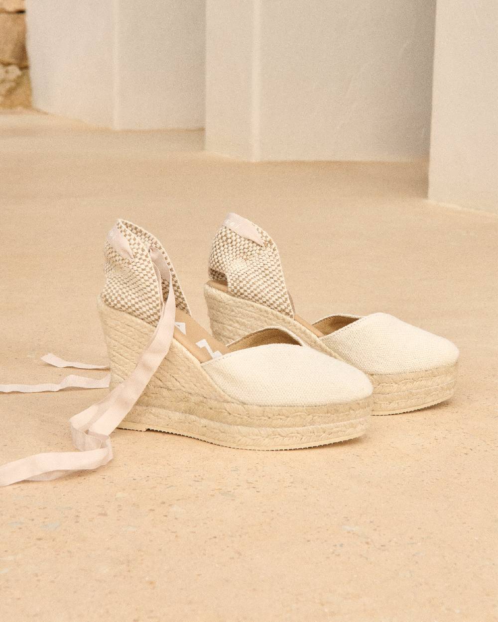 Manebí Organic Hemp Heart-Shaped|Wedge Espadrilles - La Havana White Offerta Anniversario