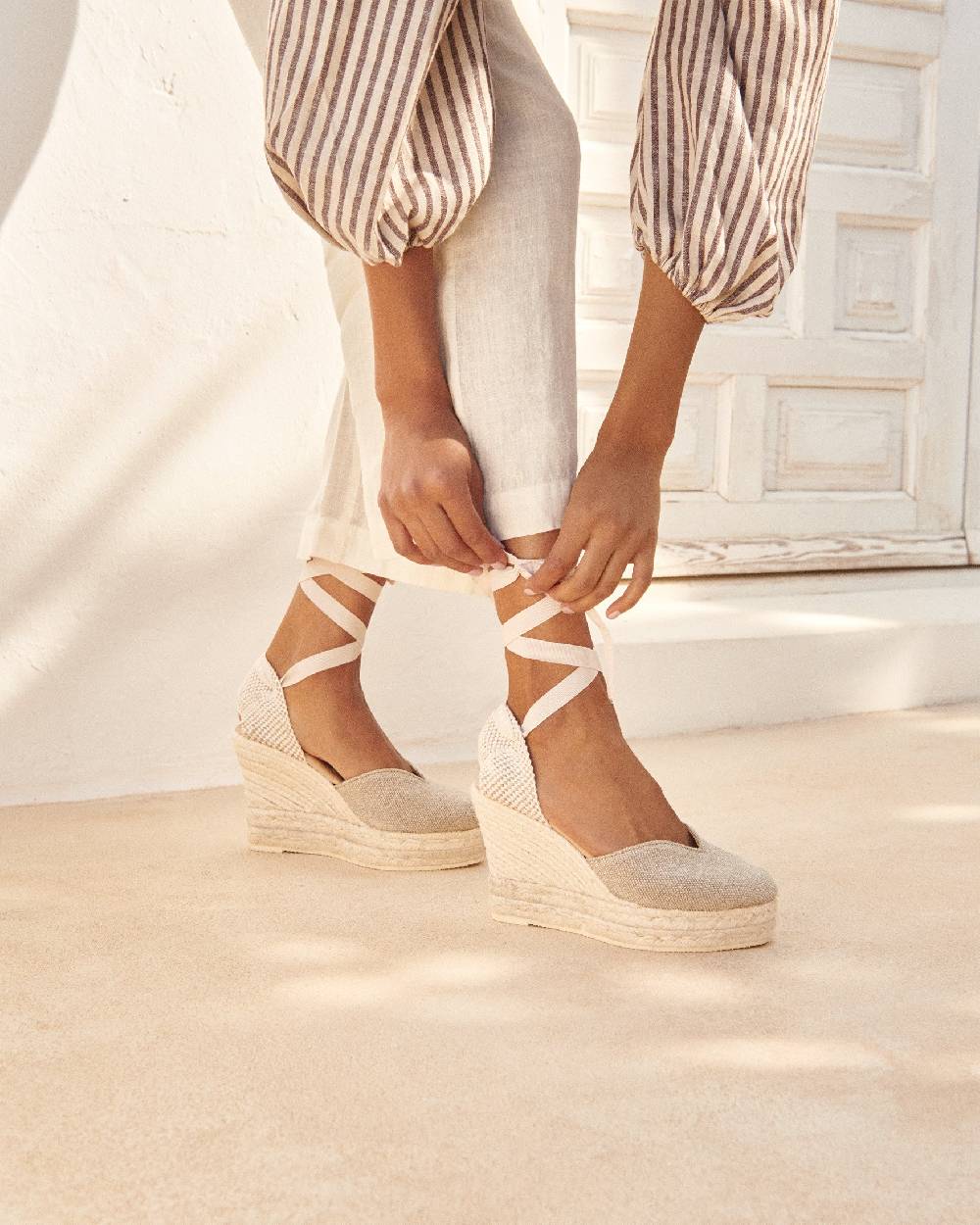 Manebí Organic Hemp Heart-Shaped|Wedge Espadrilles - La Havana Natural Smaltimento dello stoccaggio