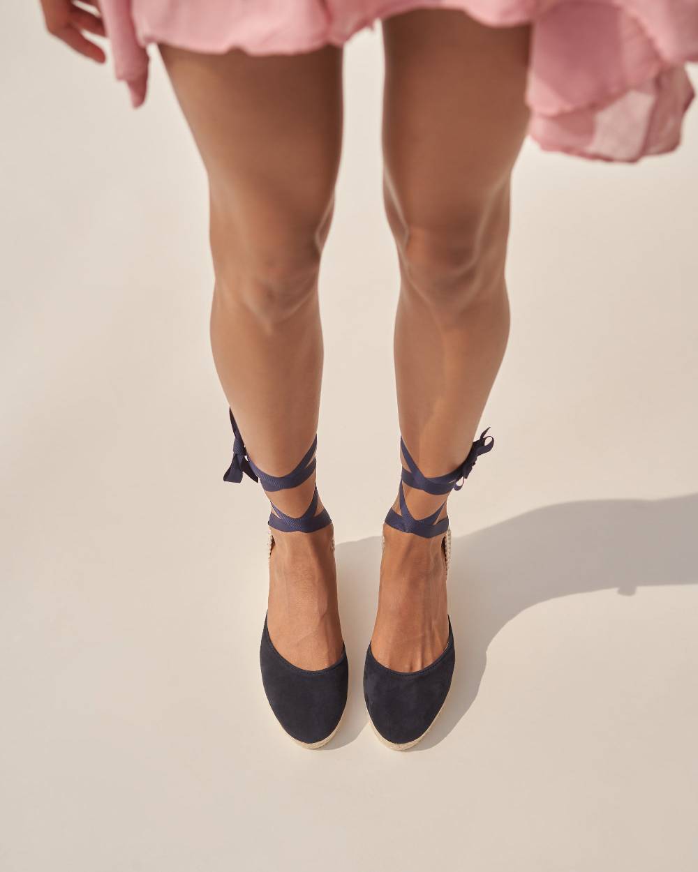Manebí Soft Suede Low Wedge Espadrilles - Hamptons Patriot Blue Offerte stagionali