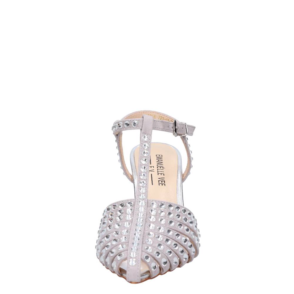 EMANUELLE VEE Décolleté Slingback in pelle e strass Ritorno libero