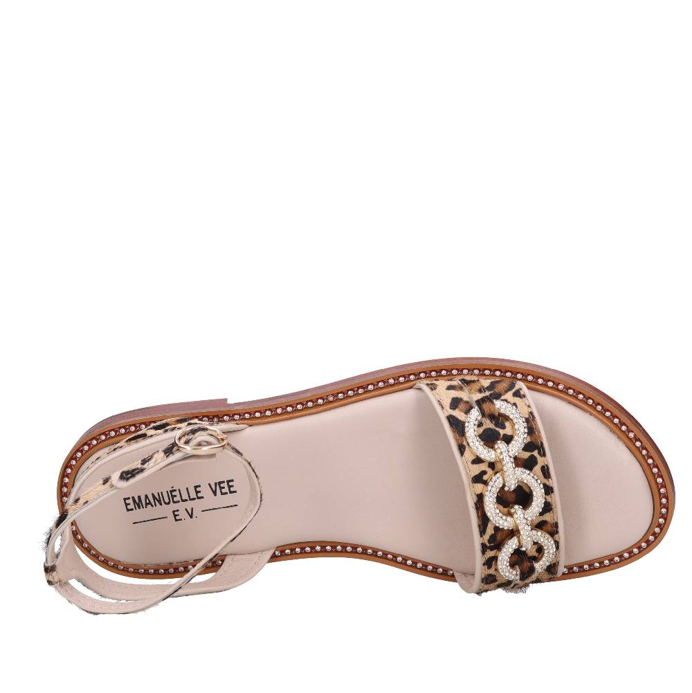 EMANUELLE VEE Sandali in pelle e cavallino Fino al 50% di sconto