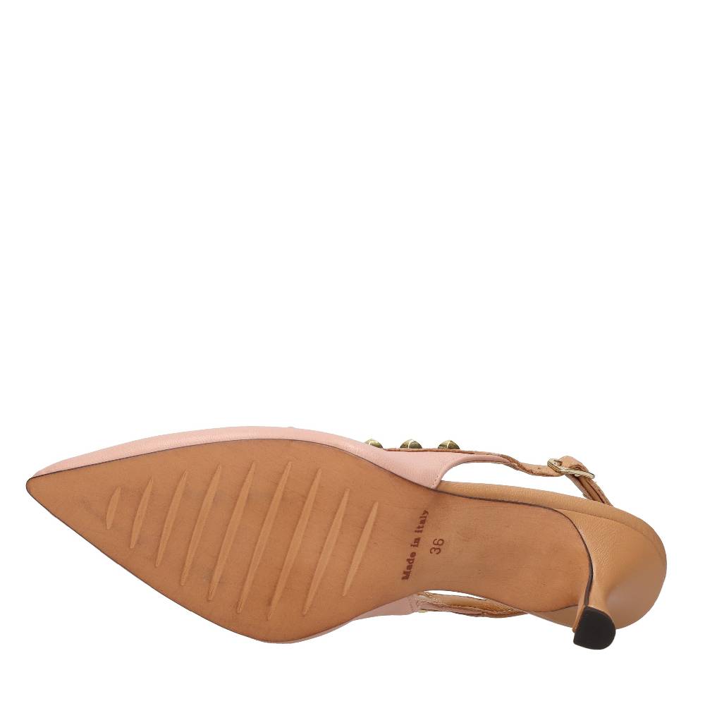 ELENA DEL CHIO Décolleté slingback in pelle Fino Al -60%