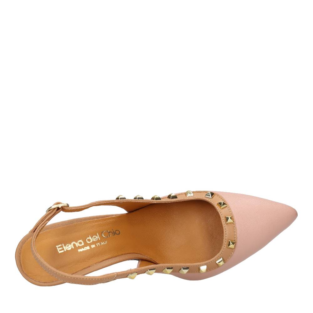ELENA DEL CHIO Décolleté slingback in pelle Fino Al -60%