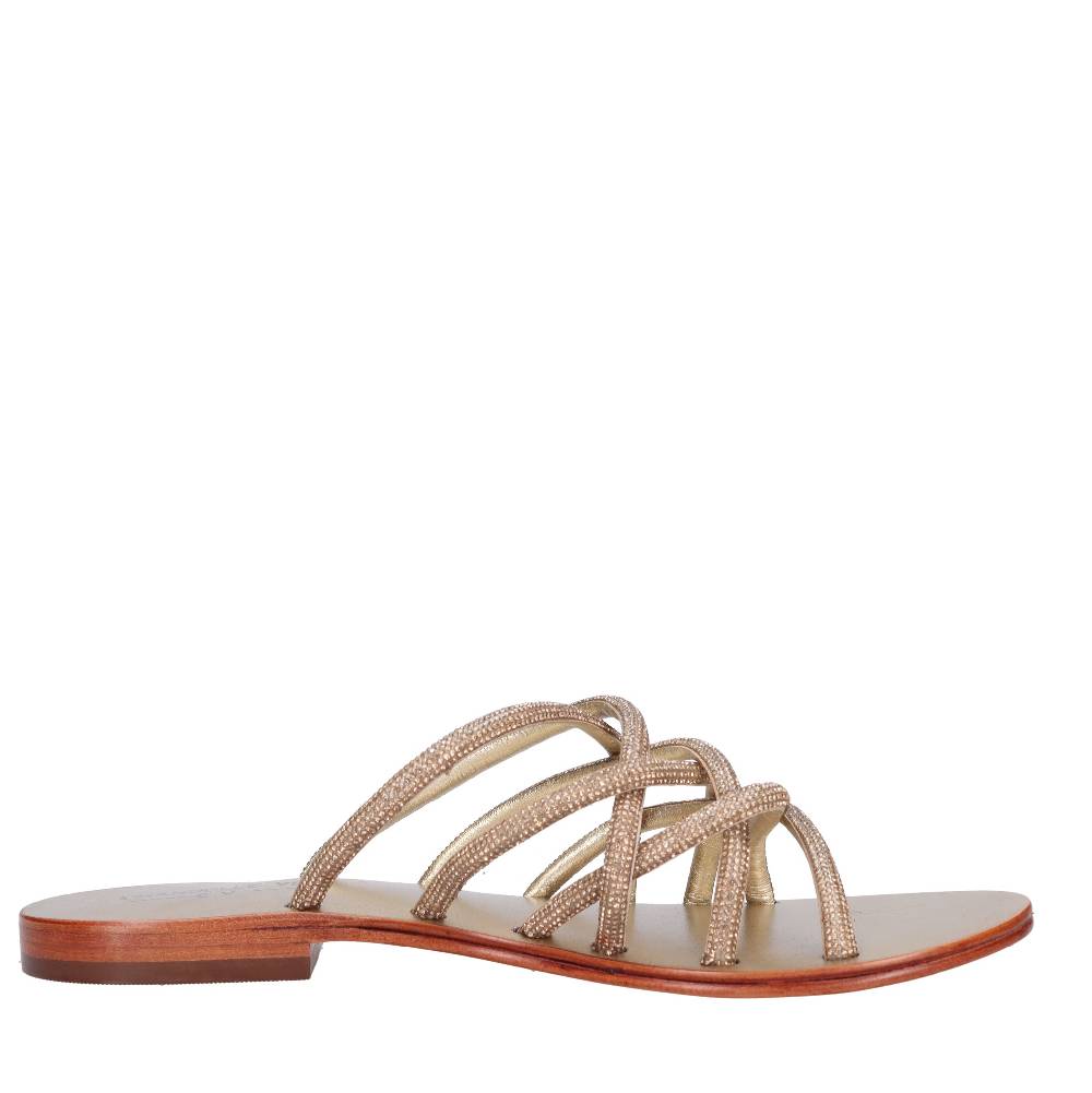 EMANUELLE VEE Mules con strass Nuova