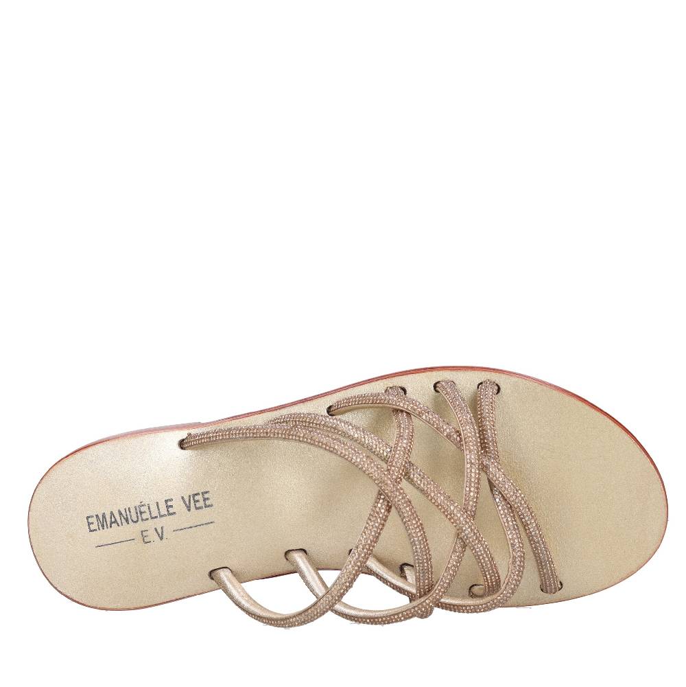 EMANUELLE VEE Mules con strass Nuova