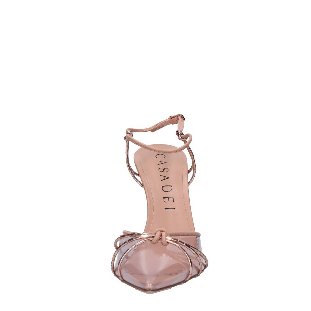 CASADEI Décolleté Slingback in pelle e plexiglass Prezzo di fabbrica