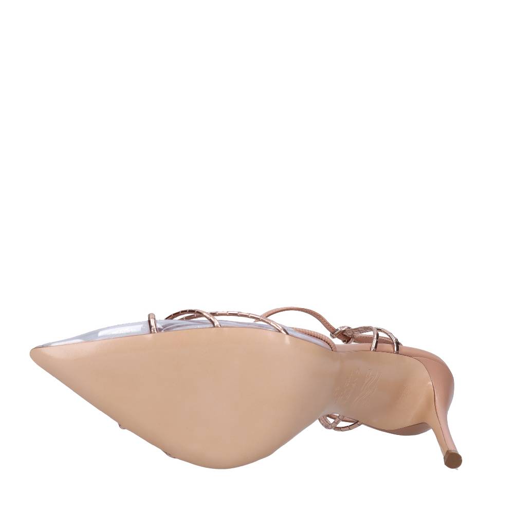 CASADEI Décolleté Slingback in pelle e plexiglass Prezzo di fabbrica