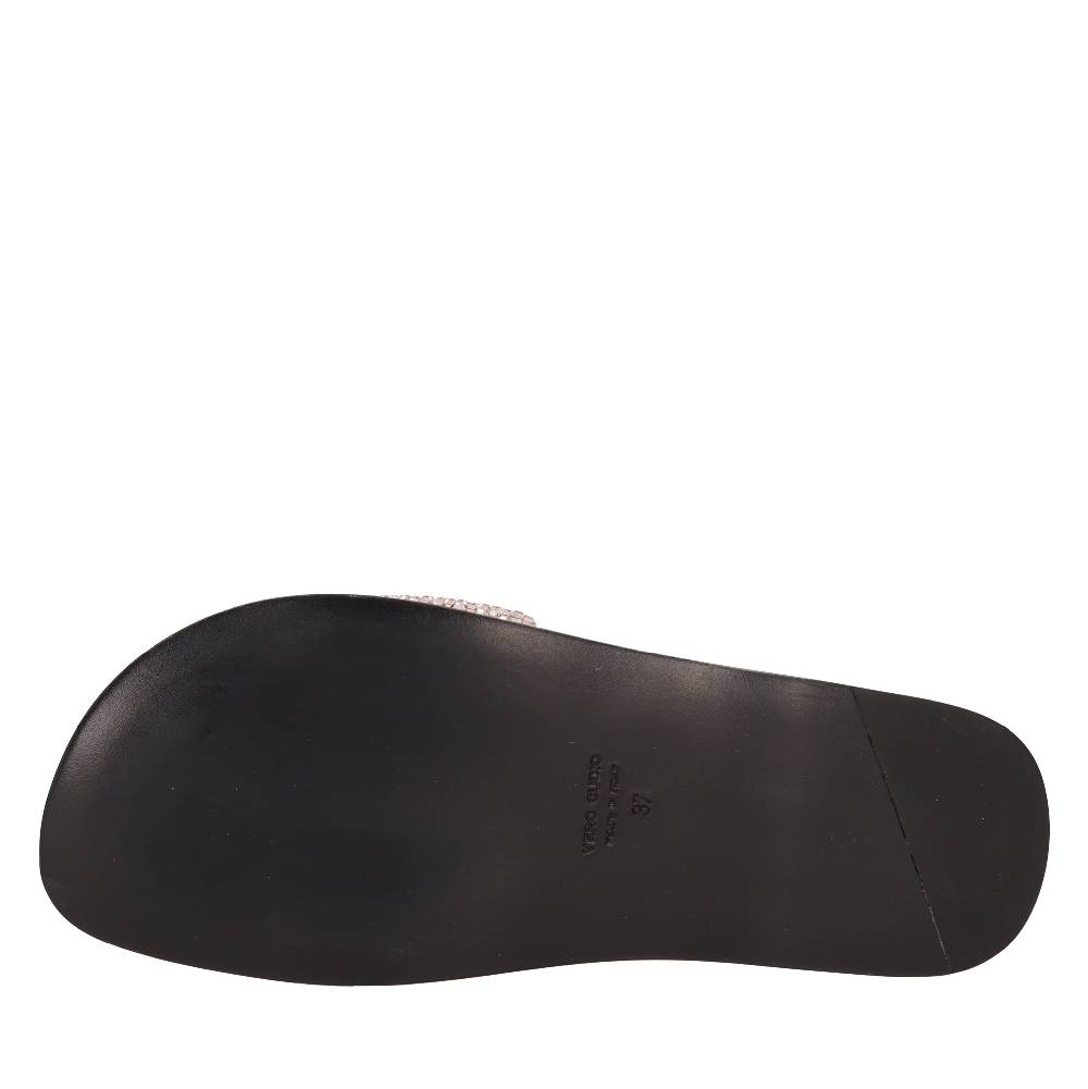 EDDY DANIELE Mules in camoscio e strass Liquidazione