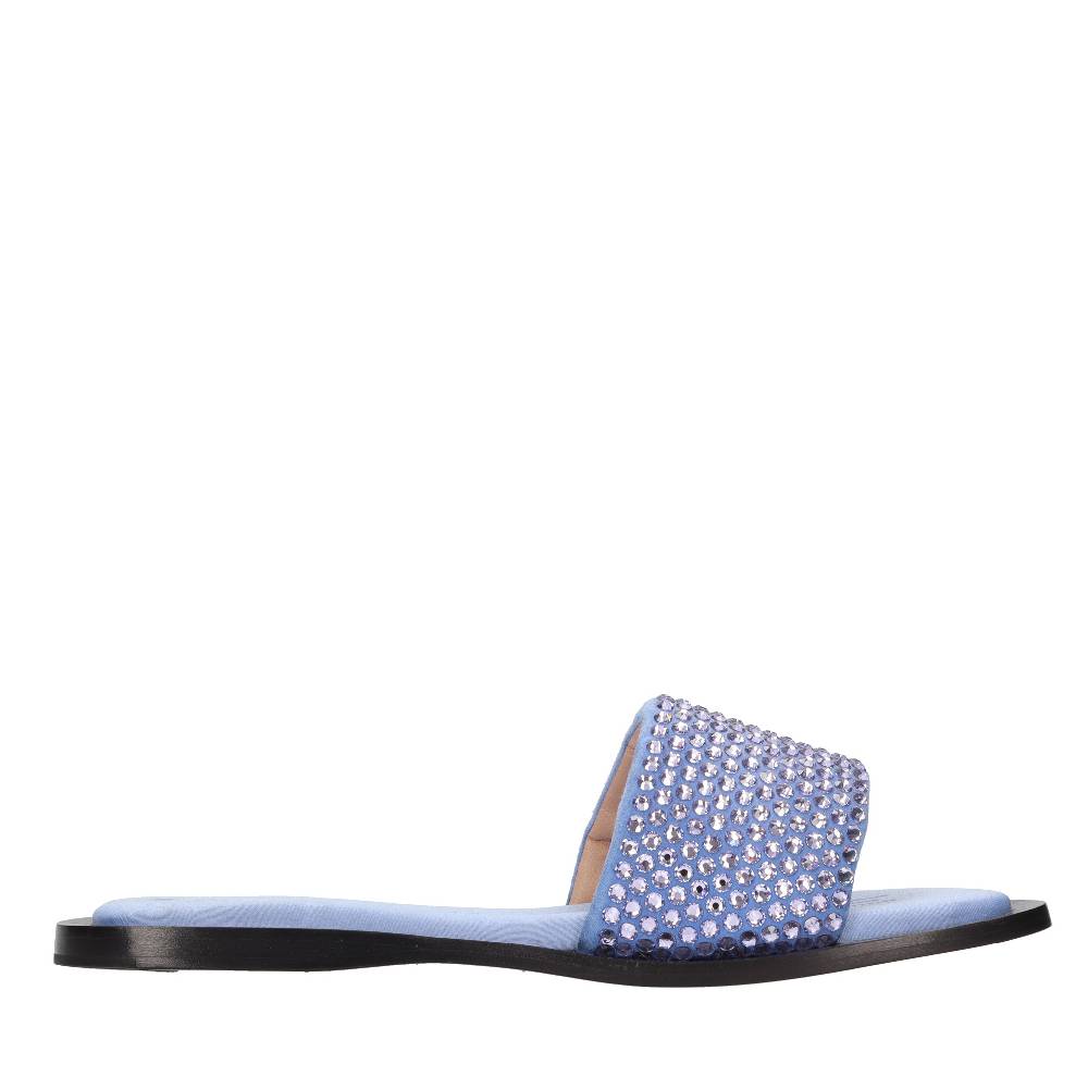 EDDY DANIELE Mules in camoscio e strass Comprane uno, ottenene uno gratis