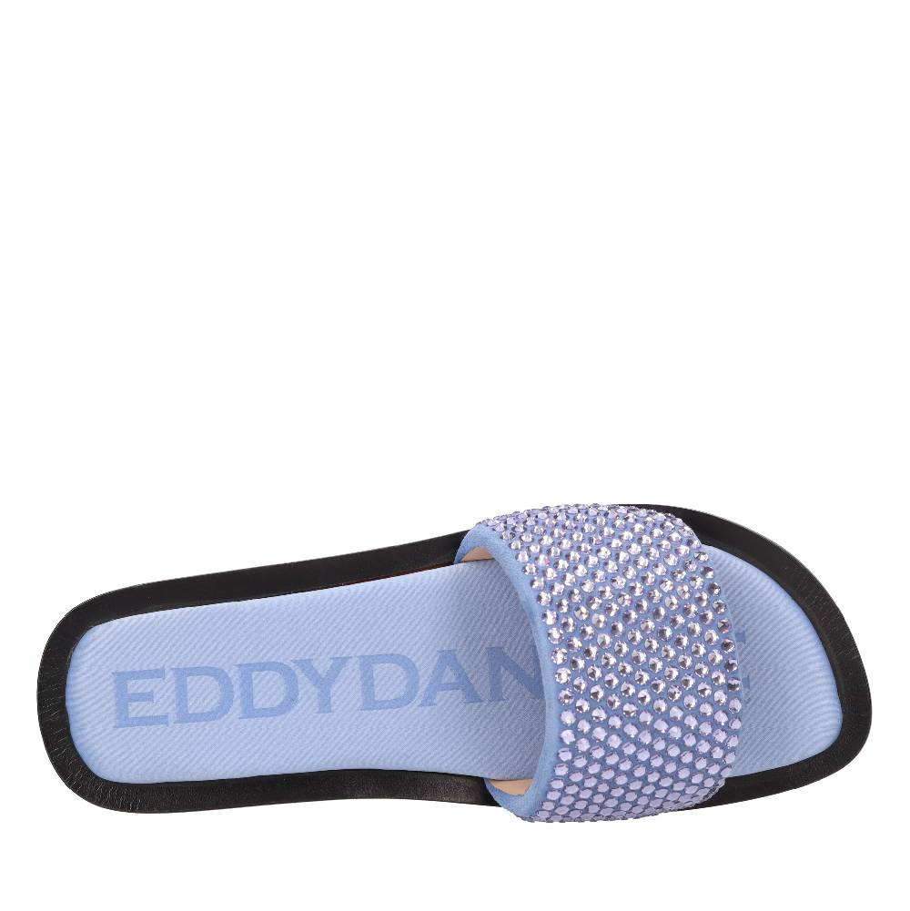 EDDY DANIELE Mules in camoscio e strass Comprane uno, ottenene uno gratis