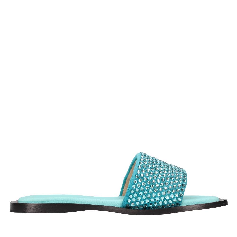 EDDY DANIELE Mules in camoscio e strass Offerte speciali