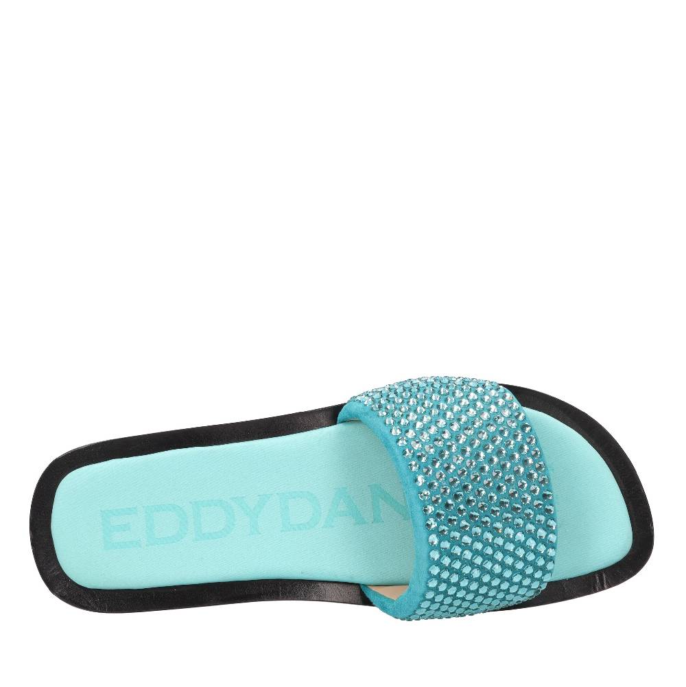 EDDY DANIELE Mules in camoscio e strass Offerte speciali