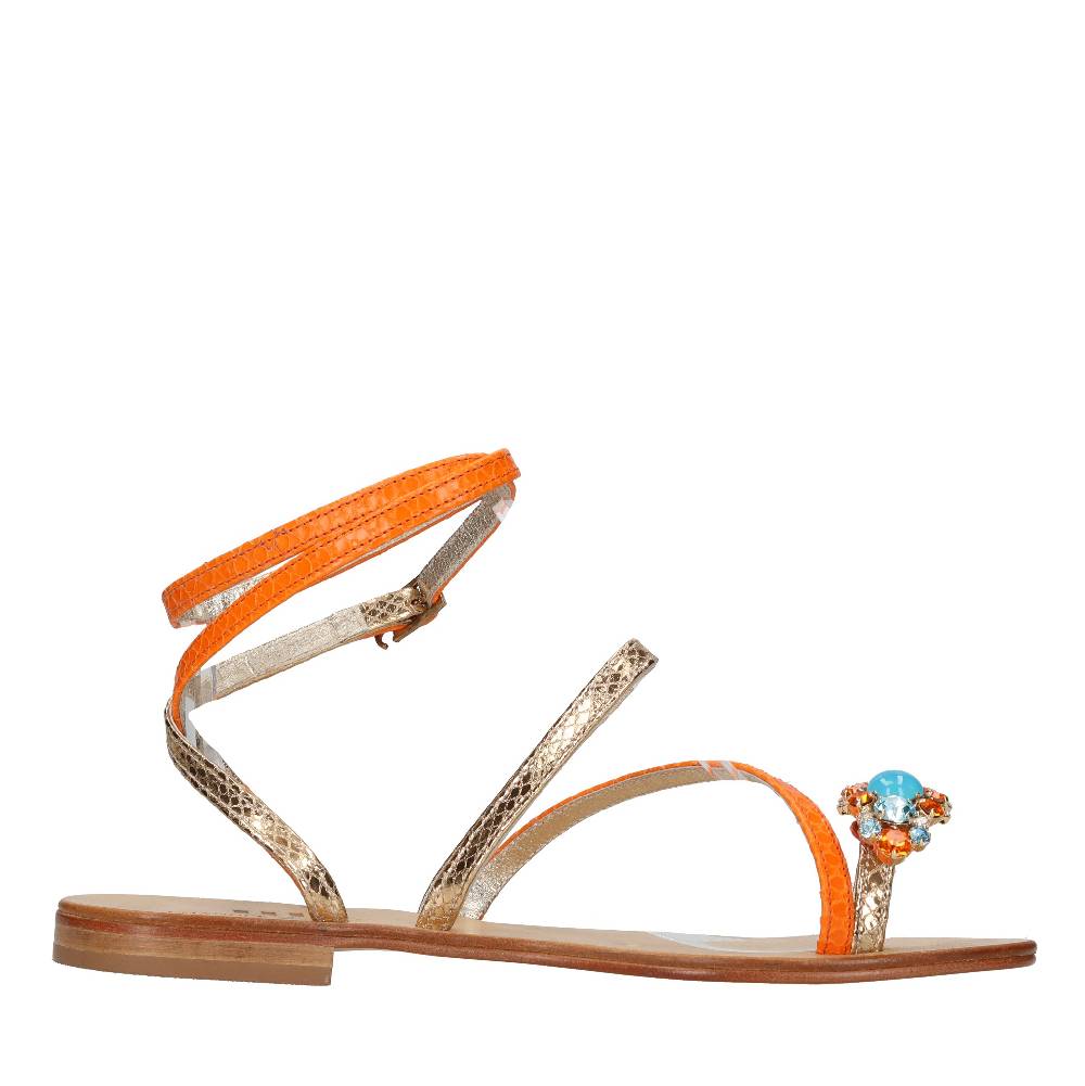 EMANUELA CARUSO Sandali flat infradito in pelle Offerta settimanale