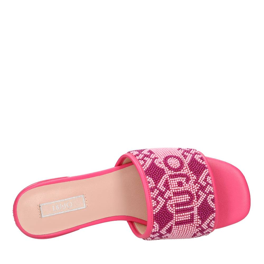 LIU JO Mules in perline ed ecopelle Esporta salva
