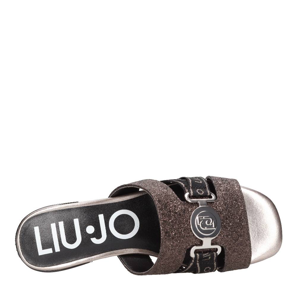 LIU JO Mules in tessuto ed ecopelle In vendita