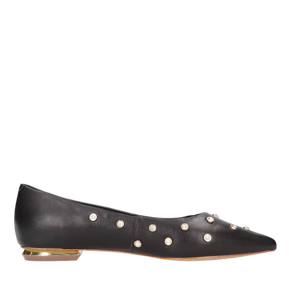 EMANUELLE VEE Ballerine in pelle e borchie Nuovo