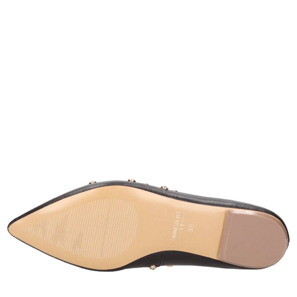 EMANUELLE VEE Ballerine in pelle e borchie Nuovo