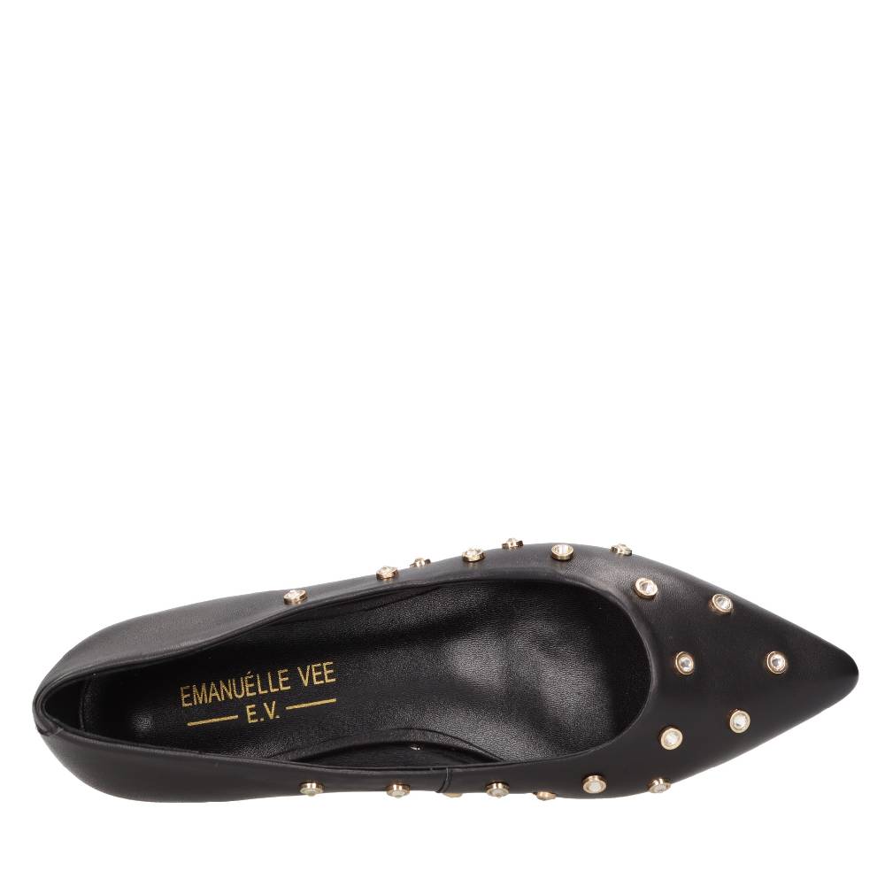 EMANUELLE VEE Ballerine in pelle e borchie Nuovo