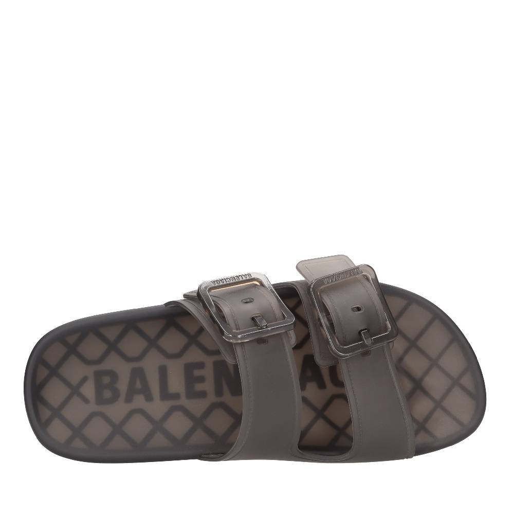 BALENCIAGA Mules in gomma trasparente Convenienza
