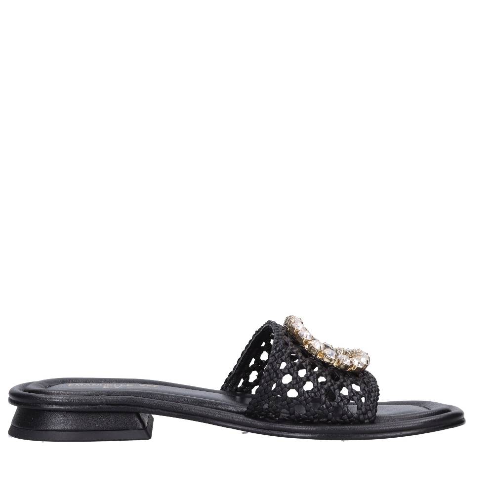 EMANUELLE VEE Mules in pelle Vendita Calda