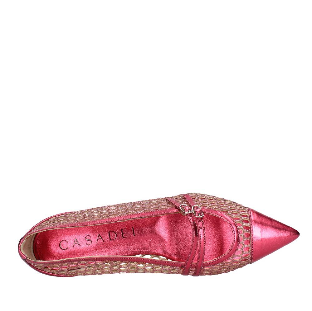 CASADEI Ballerine in pelle e tessuto Offerta natalizia