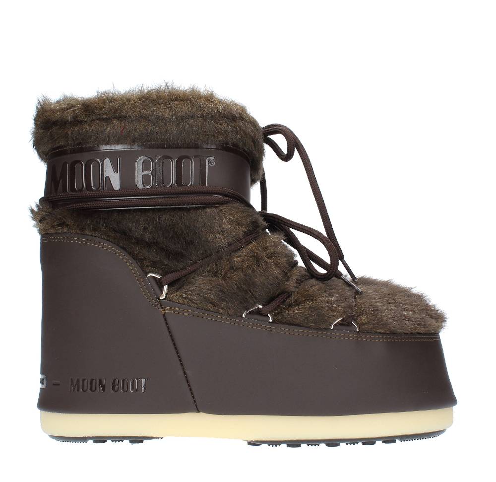 MOON BOOT Stivaletti da neve modello ICON LOW FAUX FUR MOON BOOT in gomma ed ecopelliccia Vendita