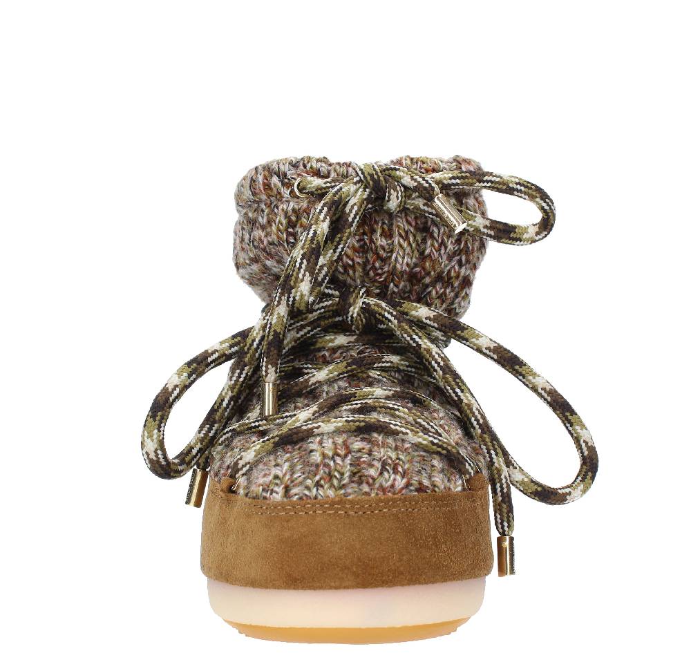 MOON BOOT Stivaletti da neve modello LOW WOOL MOON BOOT in camoscio e tessuto Pezzi Unici